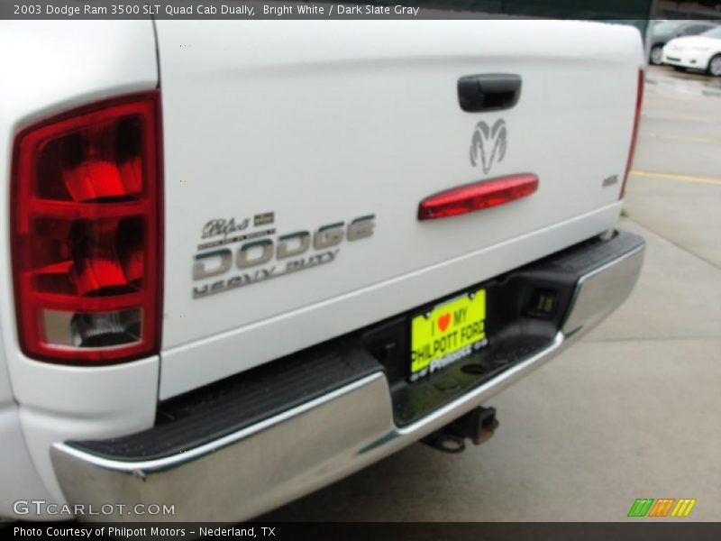 Bright White / Dark Slate Gray 2003 Dodge Ram 3500 SLT Quad Cab Dually