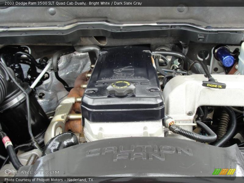 Bright White / Dark Slate Gray 2003 Dodge Ram 3500 SLT Quad Cab Dually