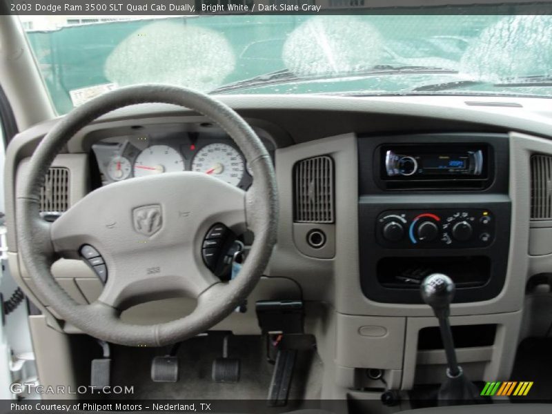 Bright White / Dark Slate Gray 2003 Dodge Ram 3500 SLT Quad Cab Dually