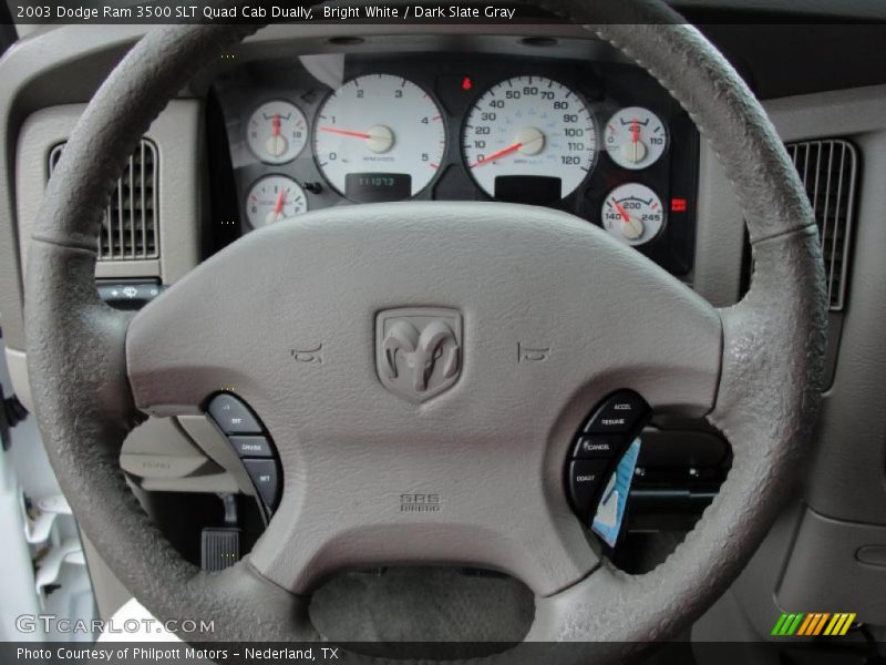 Bright White / Dark Slate Gray 2003 Dodge Ram 3500 SLT Quad Cab Dually