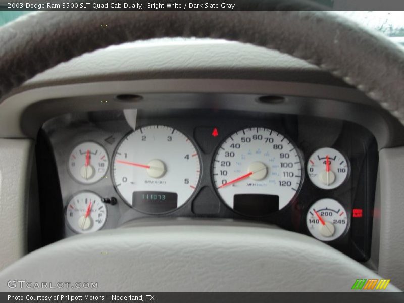 Bright White / Dark Slate Gray 2003 Dodge Ram 3500 SLT Quad Cab Dually