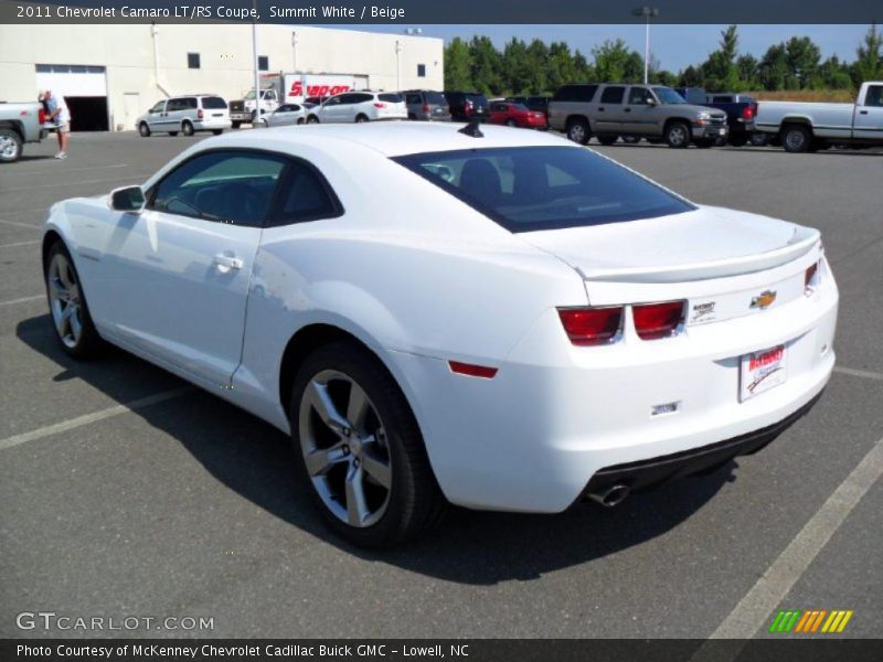 Summit White / Beige 2011 Chevrolet Camaro LT/RS Coupe