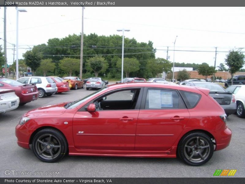 Velocity Red / Black/Red 2004 Mazda MAZDA3 s Hatchback