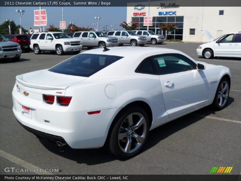Summit White / Beige 2011 Chevrolet Camaro LT/RS Coupe