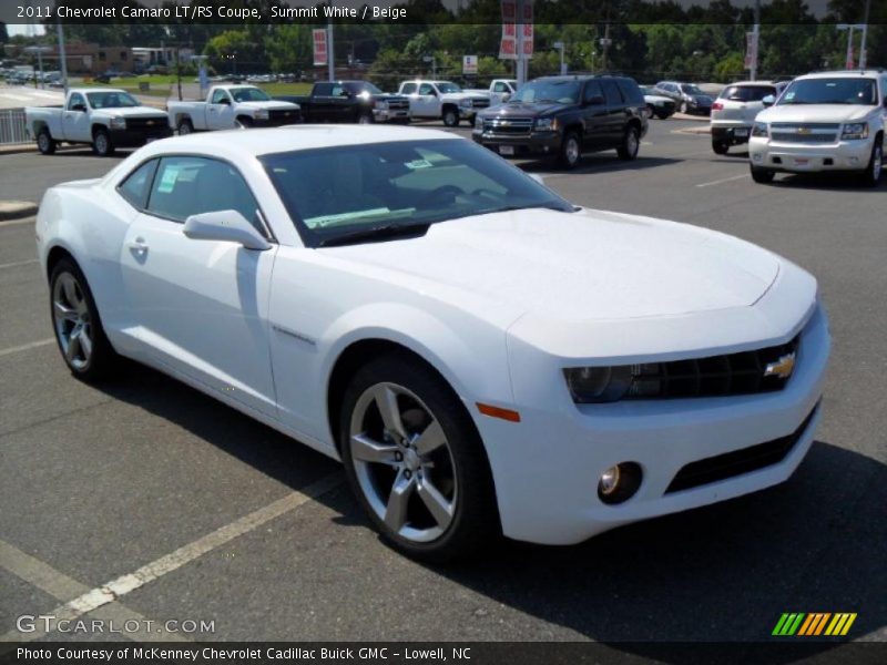 Summit White / Beige 2011 Chevrolet Camaro LT/RS Coupe