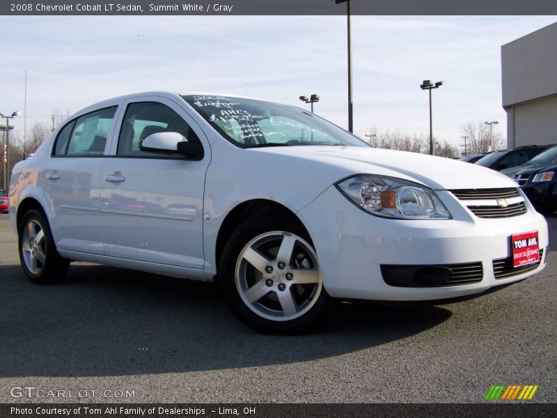Summit White / Gray 2008 Chevrolet Cobalt LT Sedan