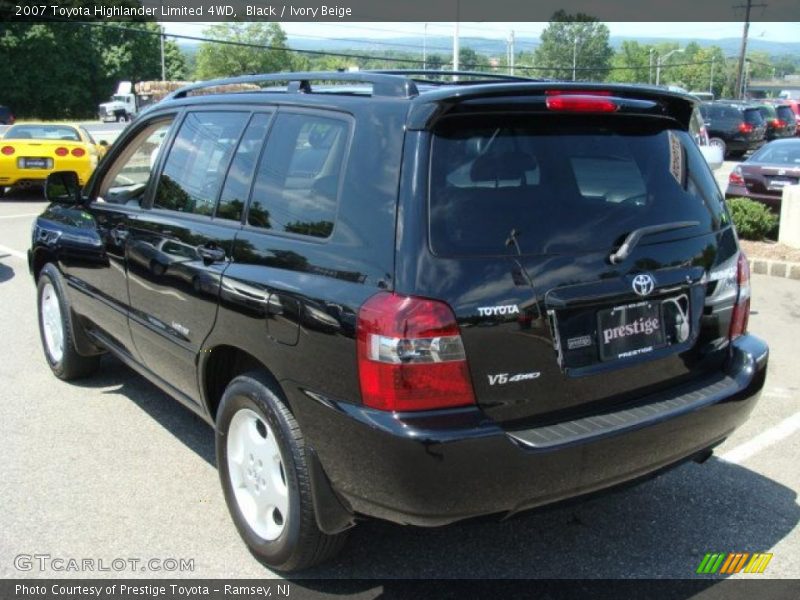 Black / Ivory Beige 2007 Toyota Highlander Limited 4WD