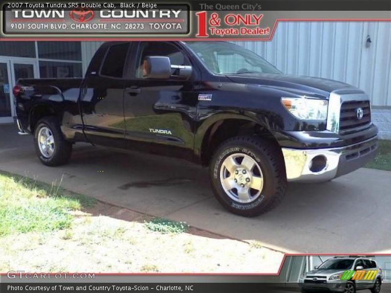 Black / Beige 2007 Toyota Tundra SR5 Double Cab