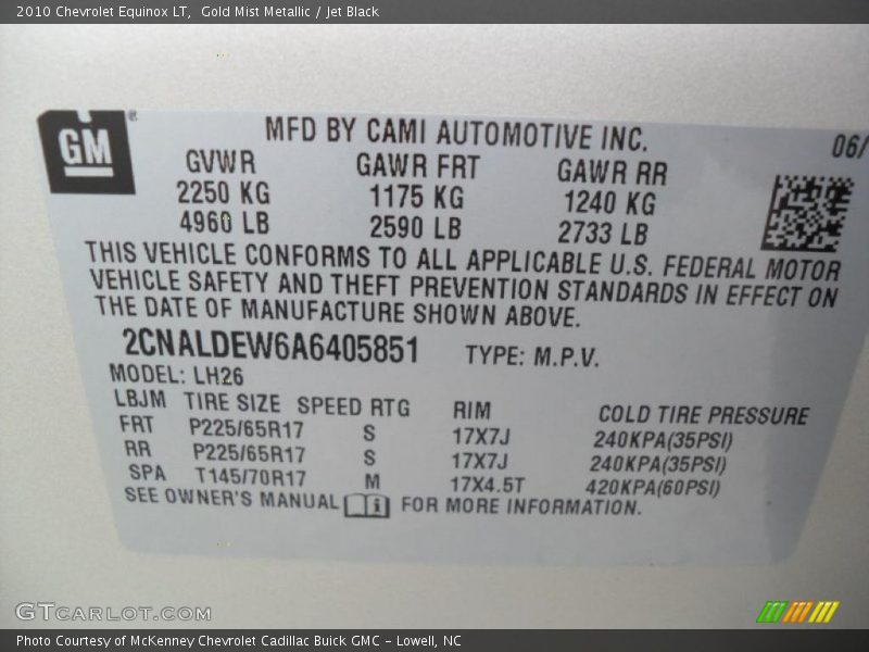 Gold Mist Metallic / Jet Black 2010 Chevrolet Equinox LT