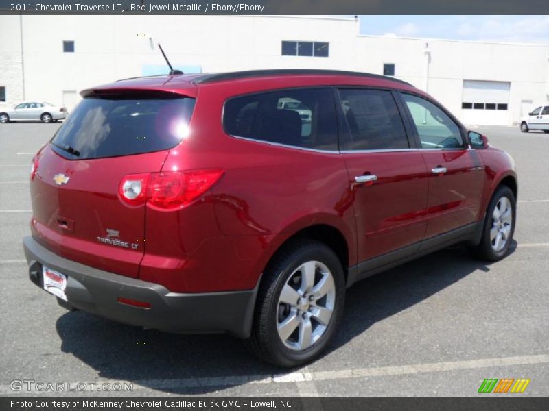 Red Jewel Metallic / Ebony/Ebony 2011 Chevrolet Traverse LT