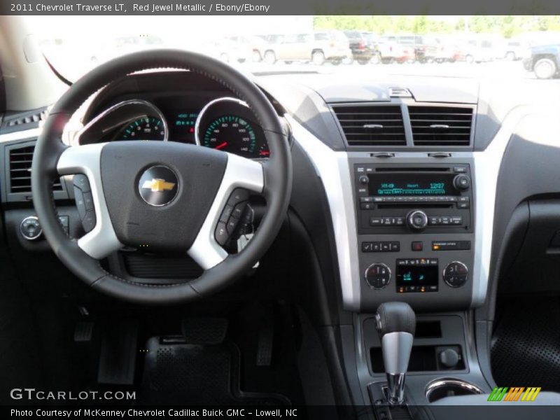 Red Jewel Metallic / Ebony/Ebony 2011 Chevrolet Traverse LT