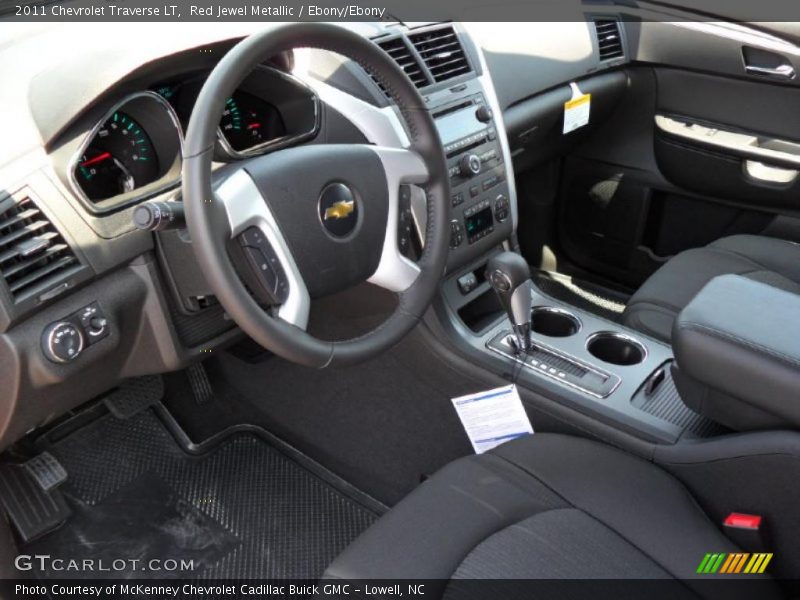 Red Jewel Metallic / Ebony/Ebony 2011 Chevrolet Traverse LT