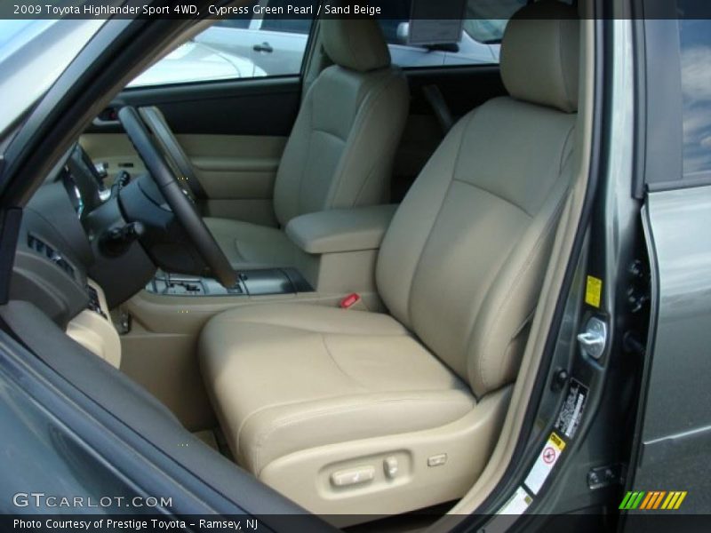 Cypress Green Pearl / Sand Beige 2009 Toyota Highlander Sport 4WD