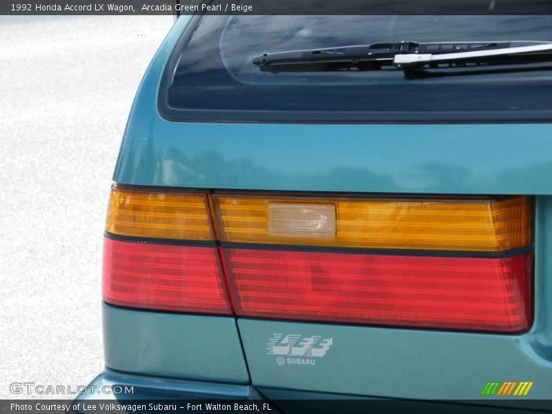 Arcadia Green Pearl / Beige 1992 Honda Accord LX Wagon