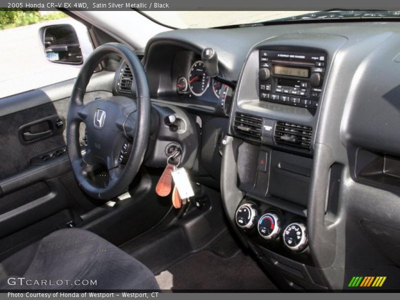 Satin Silver Metallic / Black 2005 Honda CR-V EX 4WD