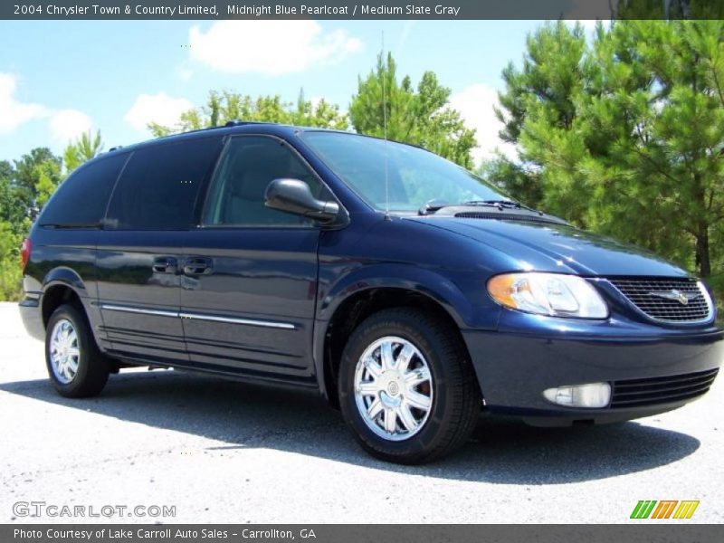 Midnight Blue Pearlcoat / Medium Slate Gray 2004 Chrysler Town & Country Limited
