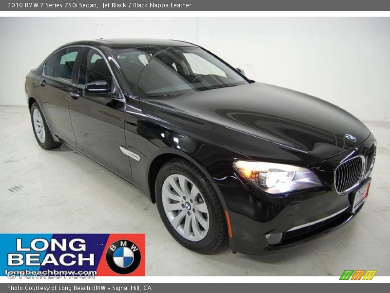 Jet Black / Black Nappa Leather 2010 BMW 7 Series 750i Sedan