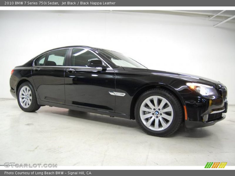 Jet Black / Black Nappa Leather 2010 BMW 7 Series 750i Sedan