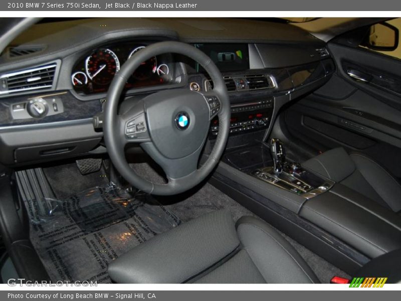 Jet Black / Black Nappa Leather 2010 BMW 7 Series 750i Sedan