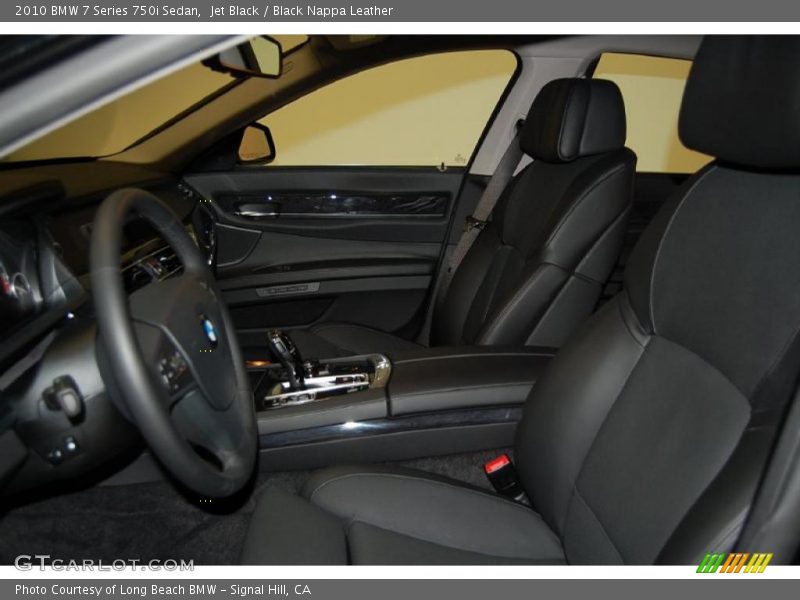 Jet Black / Black Nappa Leather 2010 BMW 7 Series 750i Sedan