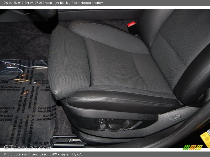 Jet Black / Black Nappa Leather 2010 BMW 7 Series 750i Sedan