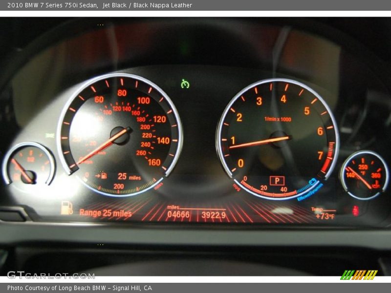 Jet Black / Black Nappa Leather 2010 BMW 7 Series 750i Sedan