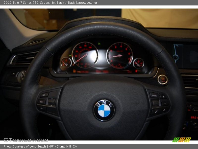 Jet Black / Black Nappa Leather 2010 BMW 7 Series 750i Sedan