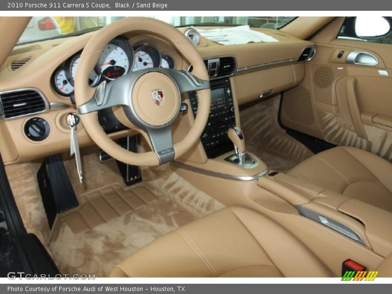 Black / Sand Beige 2010 Porsche 911 Carrera S Coupe