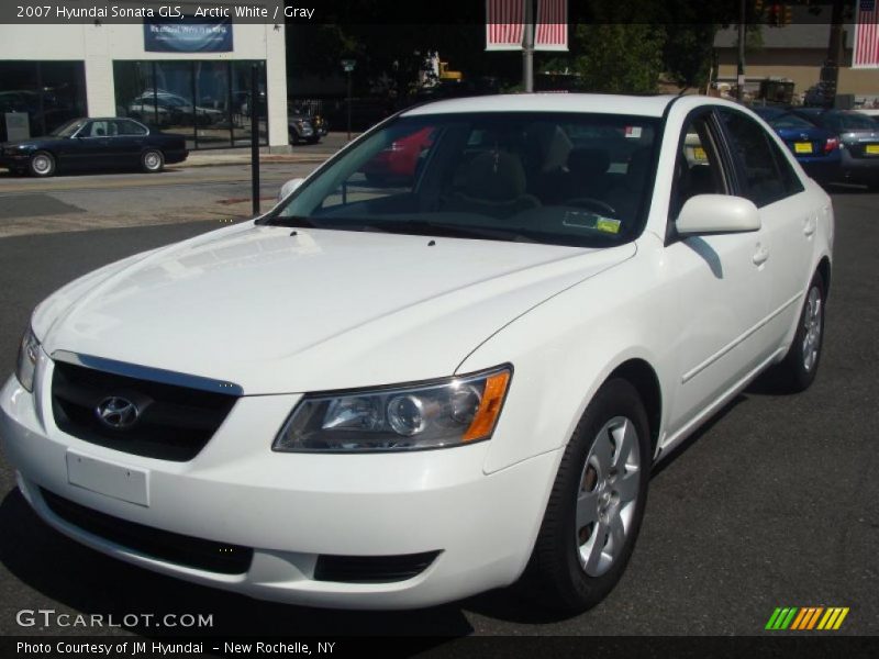 Arctic White / Gray 2007 Hyundai Sonata GLS