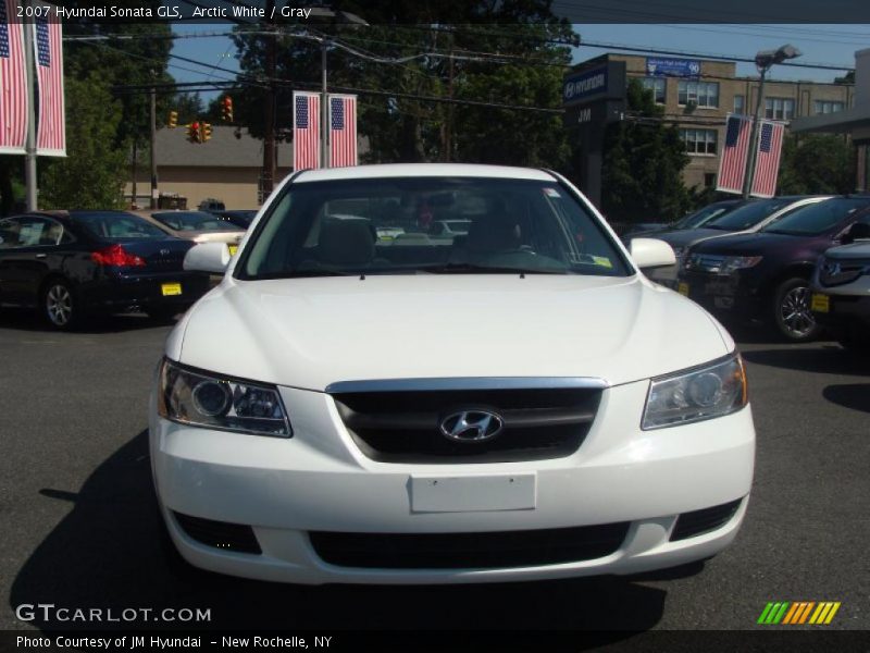 Arctic White / Gray 2007 Hyundai Sonata GLS