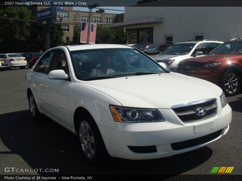 Arctic White / Gray 2007 Hyundai Sonata GLS