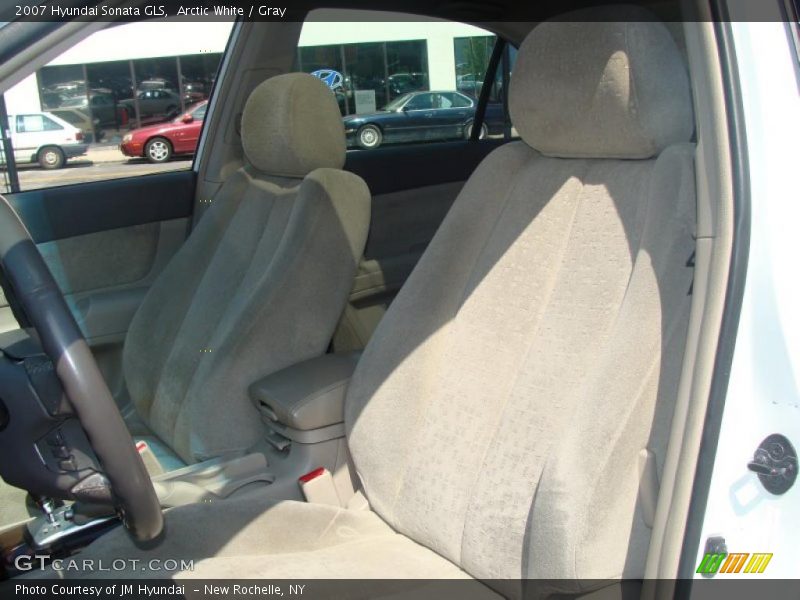 Arctic White / Gray 2007 Hyundai Sonata GLS