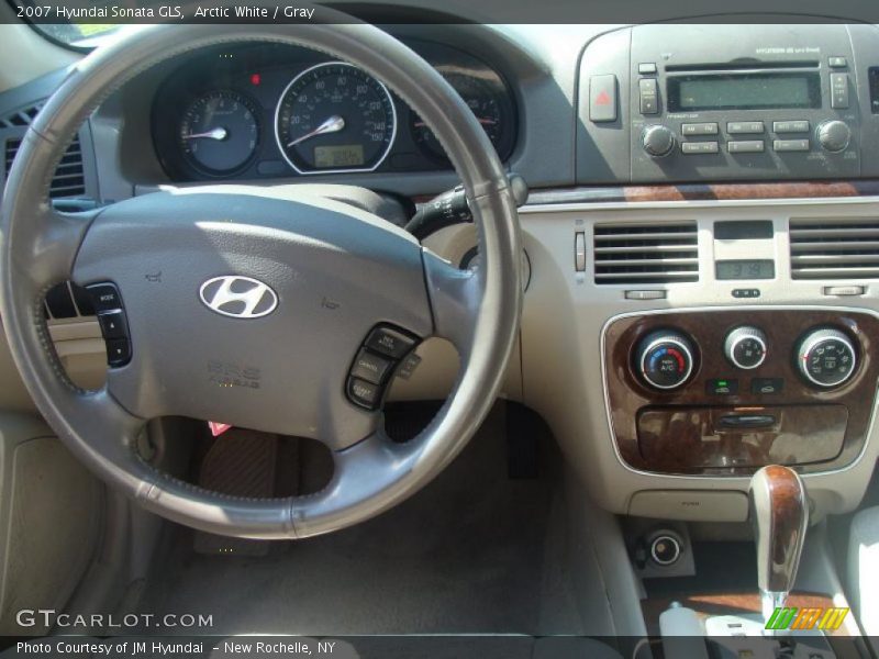 Arctic White / Gray 2007 Hyundai Sonata GLS