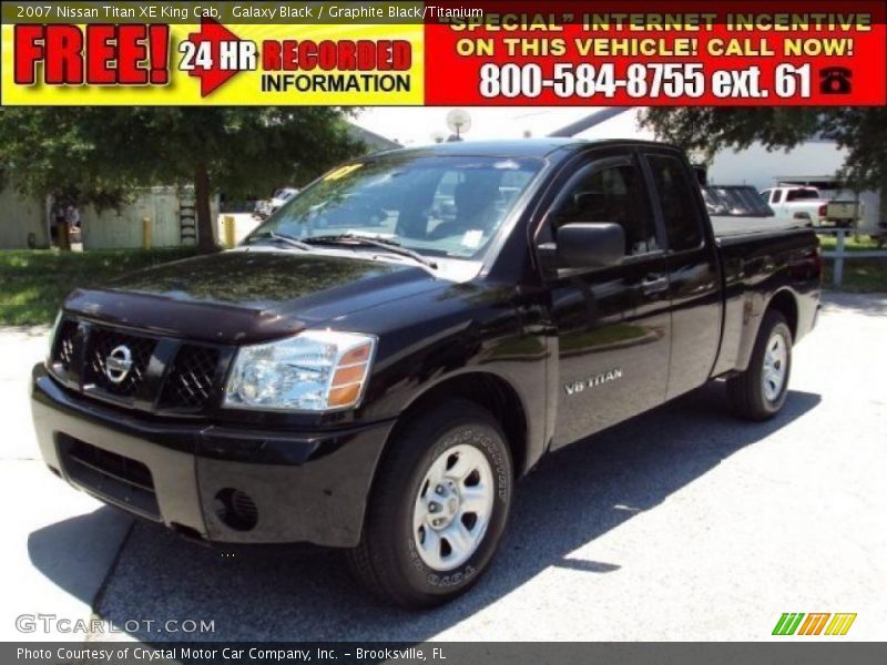 Galaxy Black / Graphite Black/Titanium 2007 Nissan Titan XE King Cab