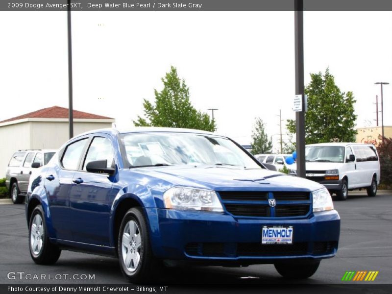 Deep Water Blue Pearl / Dark Slate Gray 2009 Dodge Avenger SXT