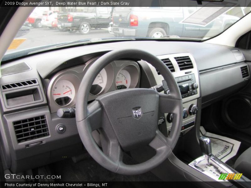 Deep Water Blue Pearl / Dark Slate Gray 2009 Dodge Avenger SXT