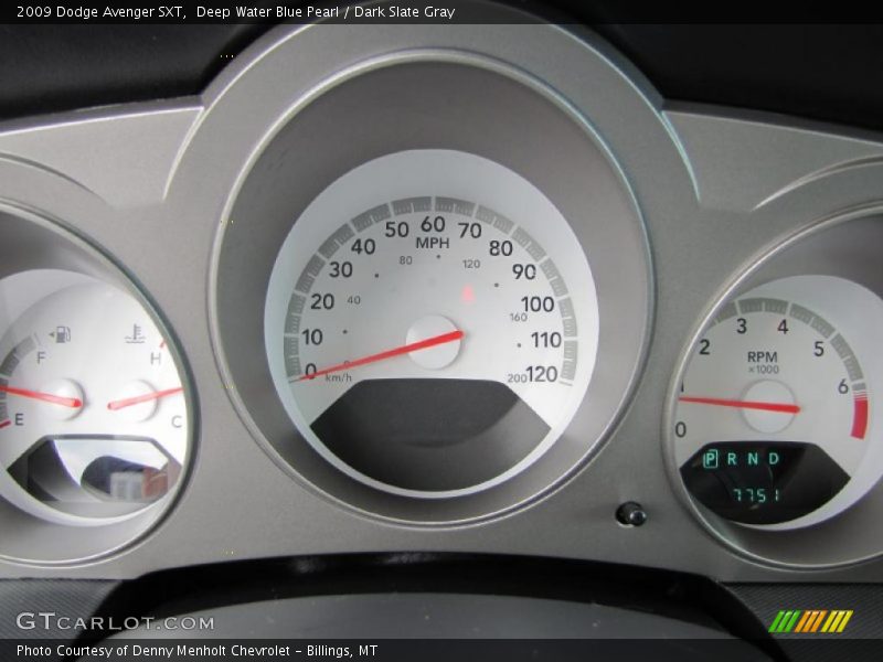 Deep Water Blue Pearl / Dark Slate Gray 2009 Dodge Avenger SXT