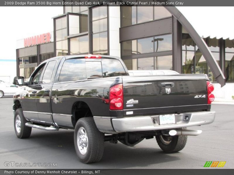 Brilliant Black Crystal Pearl / Medium Slate Gray 2009 Dodge Ram 3500 Big Horn Edition Quad Cab 4x4