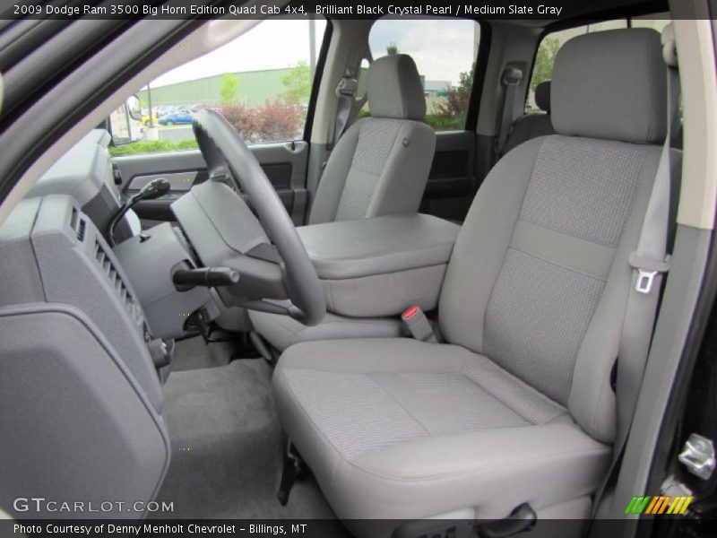 Brilliant Black Crystal Pearl / Medium Slate Gray 2009 Dodge Ram 3500 Big Horn Edition Quad Cab 4x4