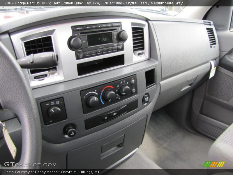 Brilliant Black Crystal Pearl / Medium Slate Gray 2009 Dodge Ram 3500 Big Horn Edition Quad Cab 4x4