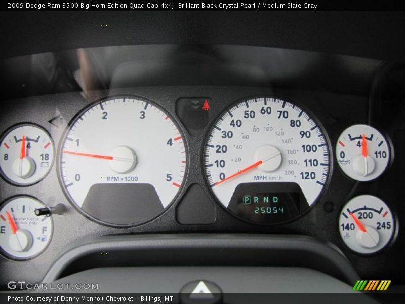 Brilliant Black Crystal Pearl / Medium Slate Gray 2009 Dodge Ram 3500 Big Horn Edition Quad Cab 4x4