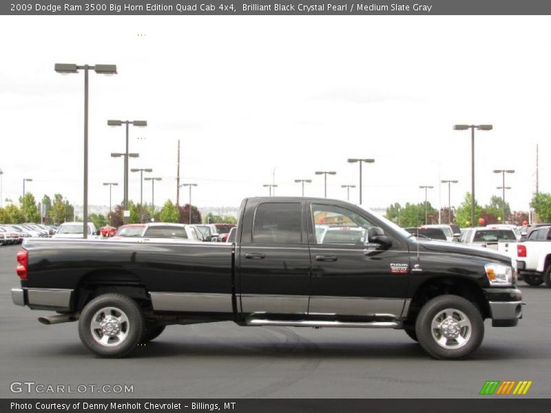 Brilliant Black Crystal Pearl / Medium Slate Gray 2009 Dodge Ram 3500 Big Horn Edition Quad Cab 4x4