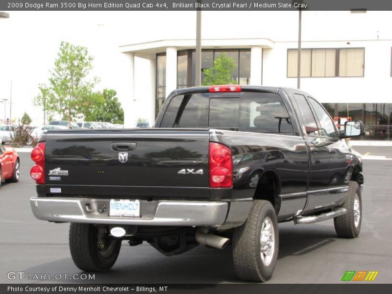 Brilliant Black Crystal Pearl / Medium Slate Gray 2009 Dodge Ram 3500 Big Horn Edition Quad Cab 4x4