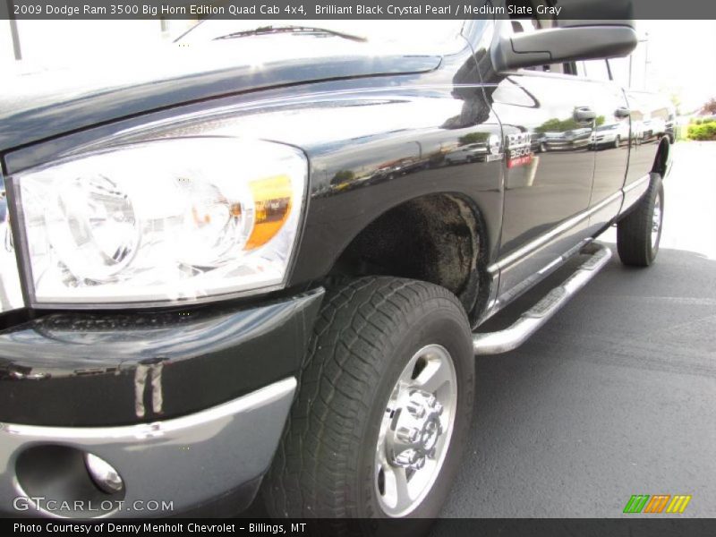 Brilliant Black Crystal Pearl / Medium Slate Gray 2009 Dodge Ram 3500 Big Horn Edition Quad Cab 4x4