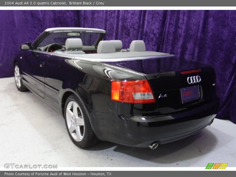 Brilliant Black / Grey 2004 Audi A4 3.0 quattro Cabriolet