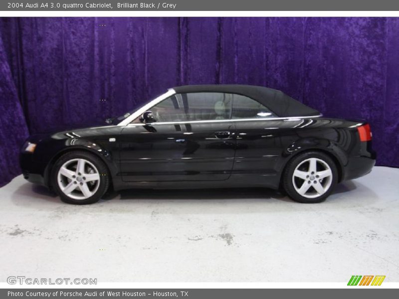 Brilliant Black / Grey 2004 Audi A4 3.0 quattro Cabriolet
