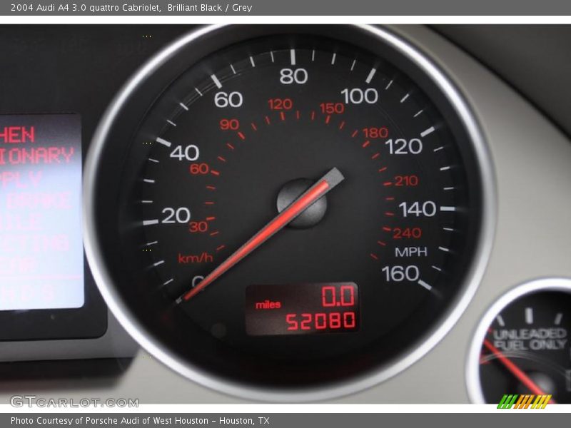 Brilliant Black / Grey 2004 Audi A4 3.0 quattro Cabriolet