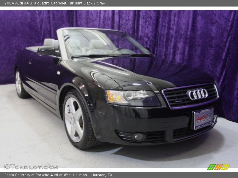 Brilliant Black / Grey 2004 Audi A4 3.0 quattro Cabriolet