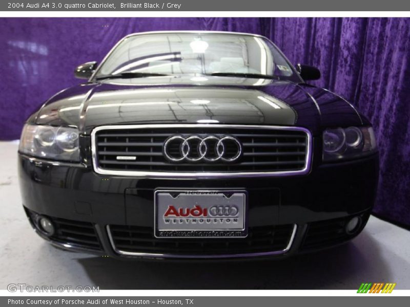 Brilliant Black / Grey 2004 Audi A4 3.0 quattro Cabriolet