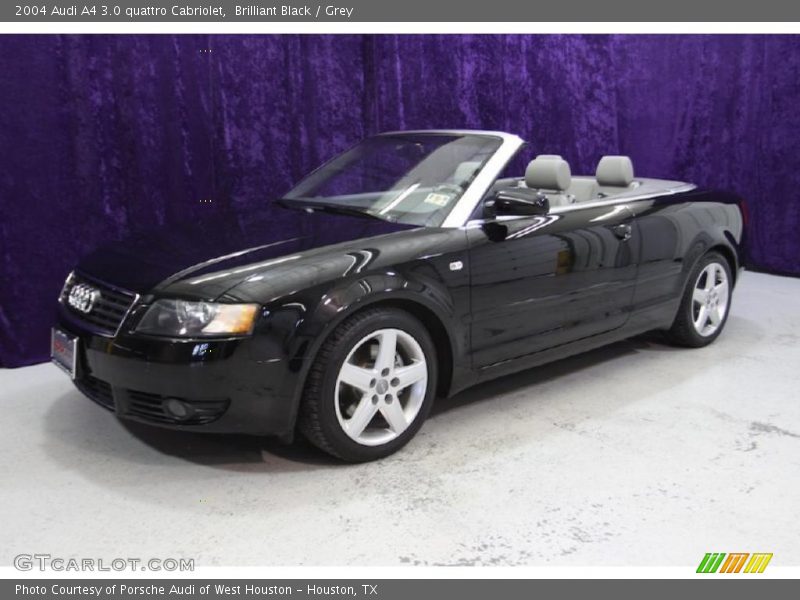 Brilliant Black / Grey 2004 Audi A4 3.0 quattro Cabriolet